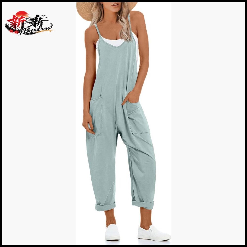 Polyester Blend Jumpsuit with Adjustable Straps, … - image 1